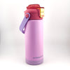 Blush Belle water bottle side view showing double-wall stainless steel finish – Hydration Haus