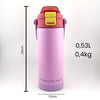 Blush Belle leakproof flip-top lid with built-in straw – Hydration Haus