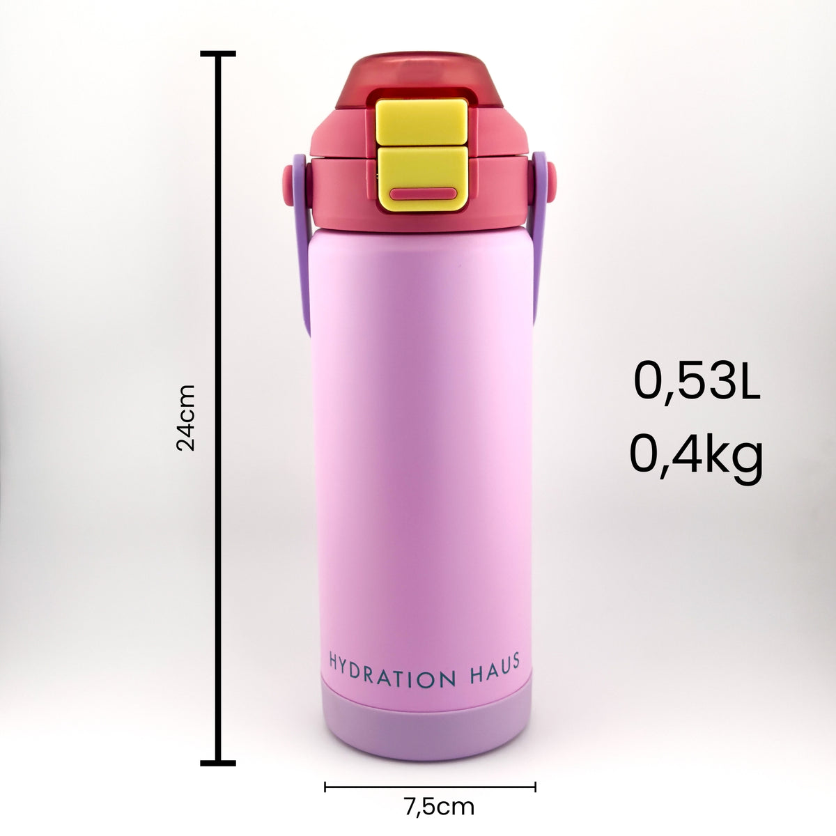Blush Belle leakproof flip-top lid with built-in straw – Hydration Haus