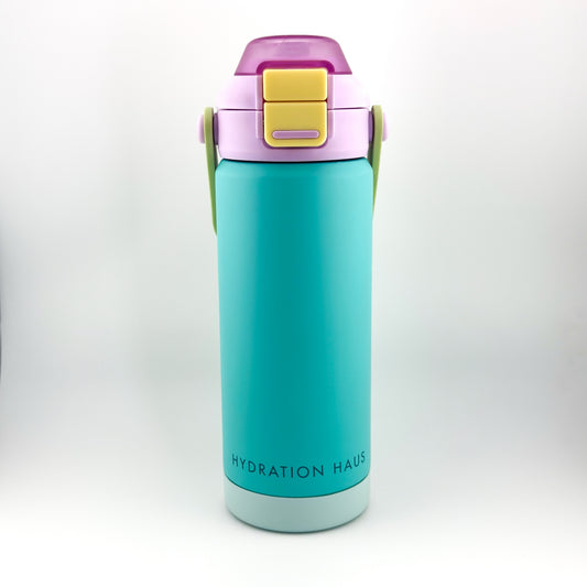 Minty Drop 530 ml pastel mint insulated stainless steel water bottle – Hydration Haus
